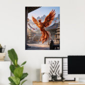 Kimchi Phoenix Rijzend Poster (Thuiskantoor)