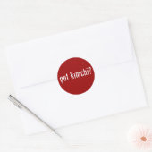 Kimchi? Ronde Sticker (Envelop)