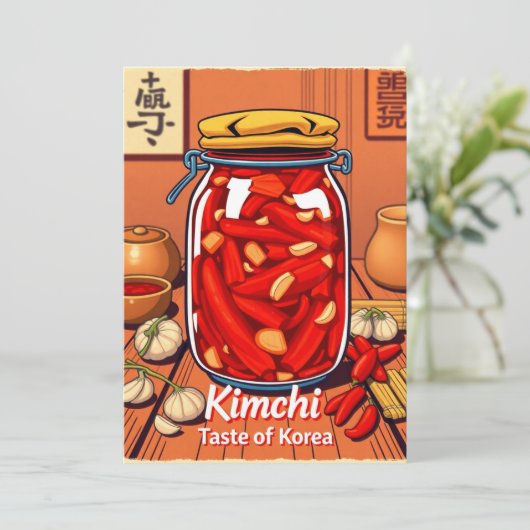 Kimchi - smaak van Korea Kaart (Staand voorkant)