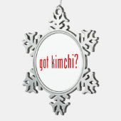 Kimchi? Tin Sneeuwvlok Ornament (Rechts)
