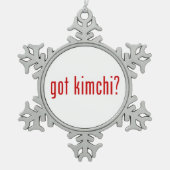 Kimchi? Tin Sneeuwvlok Ornament (Voorkant)