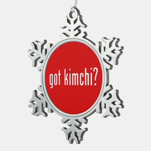 Kimchi? Tin Sneeuwvlok Ornament (Rechts)
