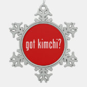 Kimchi? Tin Sneeuwvlok Ornament (Voorkant)