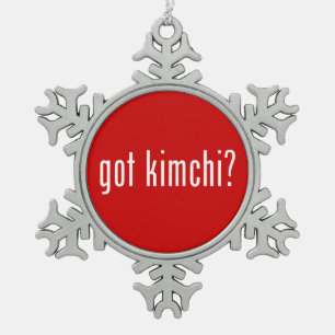 Kimchi? Tin Sneeuwvlok Ornament