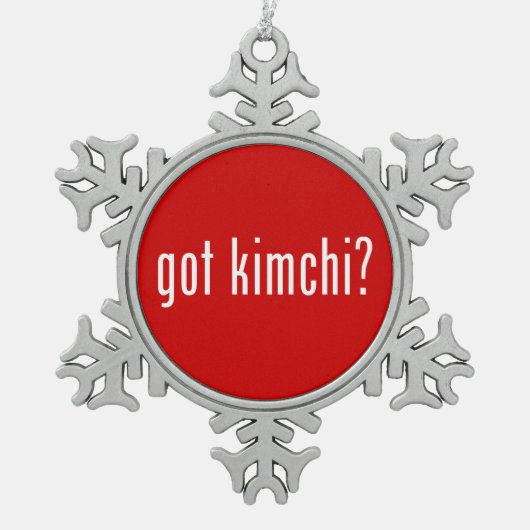 Kimchi? Tin Sneeuwvlok Ornament (Voorkant)