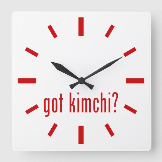 Kimchi? Vierkante Klok (Voorkant)