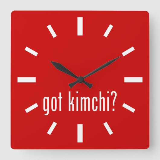 Kimchi? Vierkante Klok (Voorkant)