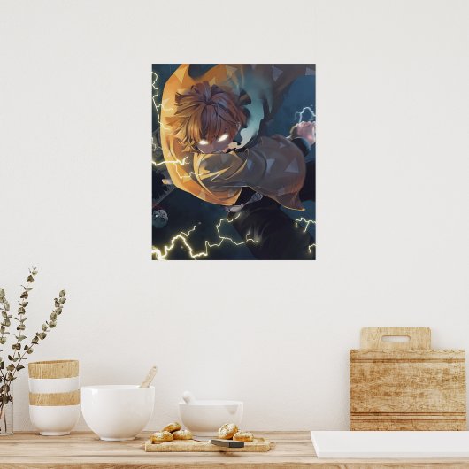 Kimetsu no Yaiba Cool Zenitsu Poster (Keuken)