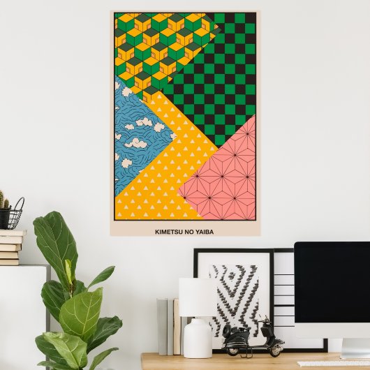 Kimetsu no Yaiba Demon Slayer Poster (Thuiskantoor)