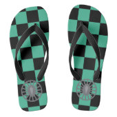 Kimetsu no Yaiba Tanjiro Kamado Paar of Teenslippe Teenslippers (Voetbed)