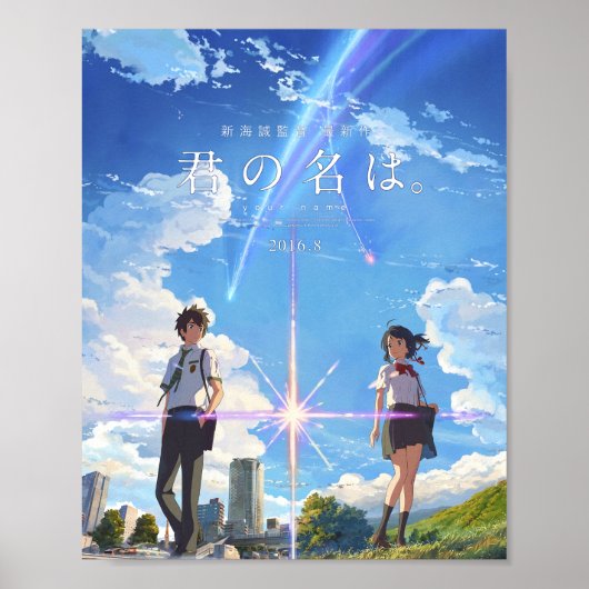 Kimi no na wa jouw naam poster met tekst BEST RES (Voorkant)