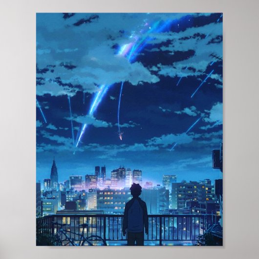 Kimi no na wa jouw naam Taki Stars Balcony Poster (Voorkant)