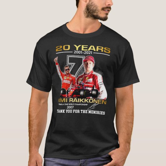 Kimi-Raikkonen 20 jaar 2001-2021 Klassieke T-Shirt (Voorkant)