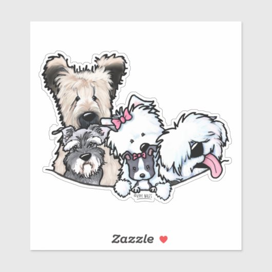 Kimmie's Cuties Hondenliefhebber Vinyl Sticker (Vel)