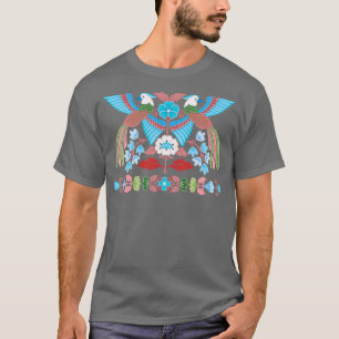 Kimono Birds kobalt T-shirt