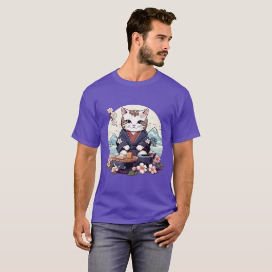 Kimono Cat 2 T-shirt (Voorkant volledig)