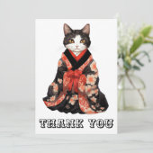Kimono Cat Bedankkaart (Staand voorkant)