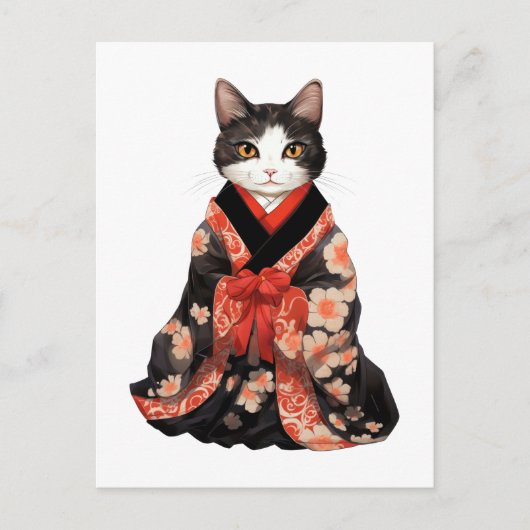 Kimono Cat Briefkaart (Voorkant)