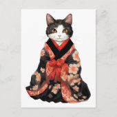 Kimono Cat Briefkaart (Voorkant)