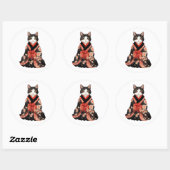 Kimono Cat Ronde Sticker (Vel)