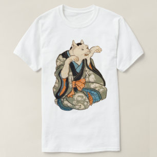 Kimono Cat, Utagawa Yoshifuji, Ukiyo-e T-shirt