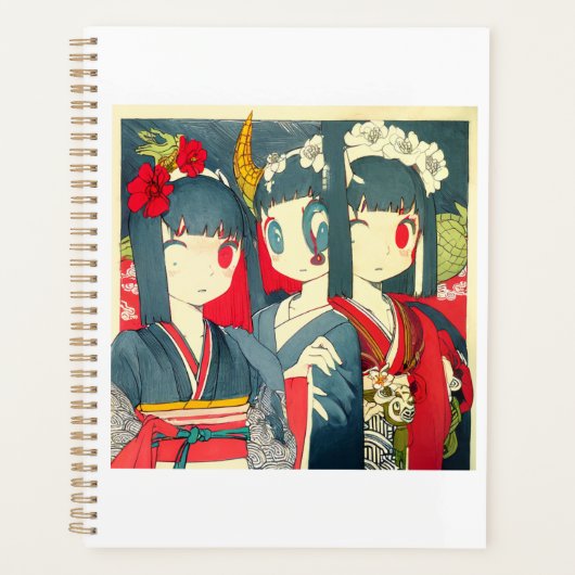 kimono demon notitieboek (Voorkant)