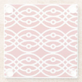 Kimono, donkerrood en wit glazen onderzetter (Achterkant)