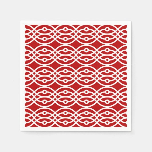 Kimono, donkerrood en wit servetten (Voorkant)