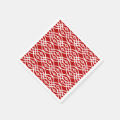 Kimono, donkerrood en wit servetten (Hoek)