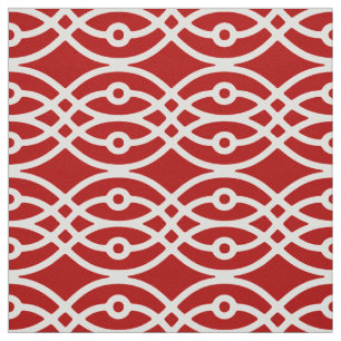 Kimono, donkerrood en wit stof