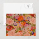 Kimono Flower Pink Floral Pattern Briefkaart (Voorkant / Achterkant)
