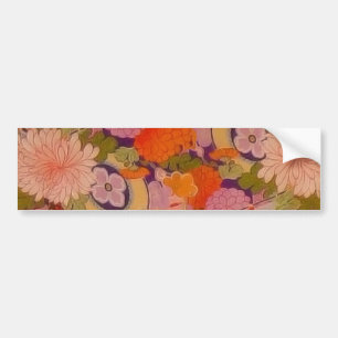 Kimono Flower Pink Floral Pattern Bumpersticker