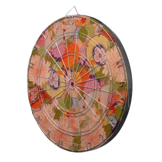 Kimono Flower Pink Floral Pattern Dartbord (Voorkant Rechts)