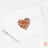 Kimono Flower Pink Floral Pattern Hart Sticker (Envelop)