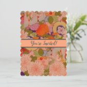 Kimono Flower Pink Floral Pattern Kaart (Staand voorkant)