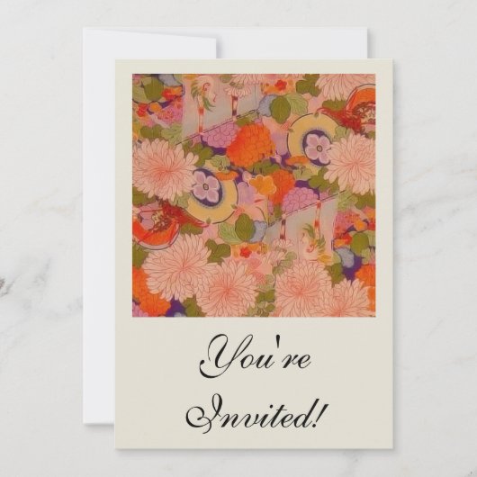 Kimono Flower Pink Floral Pattern Kaart (Voorkant)