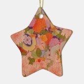 Kimono Flower Pink Floral Pattern Keramisch Ornament (Links)