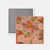 Kimono Flower Pink Floral Pattern Magneet (Voorkant / Achterkant)