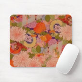 Kimono Flower Pink Floral Pattern Muismat (Met muis)