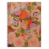 Kimono Flower Pink Floral Pattern Notitieboek (Voorkant)