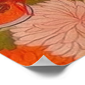 Kimono Flower Pink Floral Pattern Poster (Hoek)