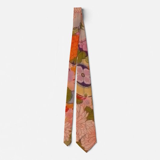 Kimono Flower Pink Floral Pattern Stropdas (Achterkant)