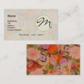 Kimono Flower Pink Floral Pattern Visitekaartje (Voorkant / Achterkant)