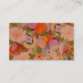 Kimono Flower Pink Floral Pattern Visitekaartje (Achterkant)