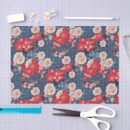 Kimono geïnspireerd Japans patroon weefsel Papier (Craft)