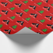 Kimono Girl Cartoon Snowflakes Cadeaupapier (Hoek)