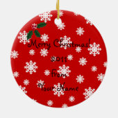 Kimono Girl Cartoon Snowflakes Keramisch Ornament (Achterkant)