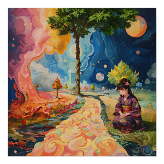 kimono girl perfect poster (Voorkant)