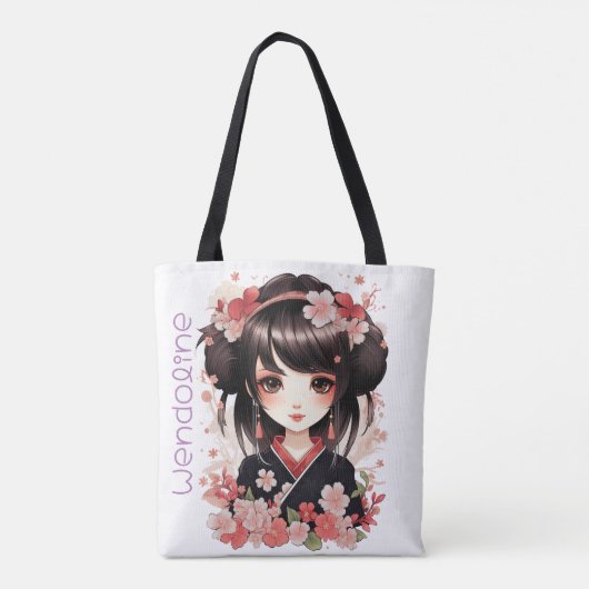 Kimono Girl Tote Bag (Achterkant)