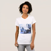 Kimono lady at window - blue version t-shirt (Voorkant volledig)